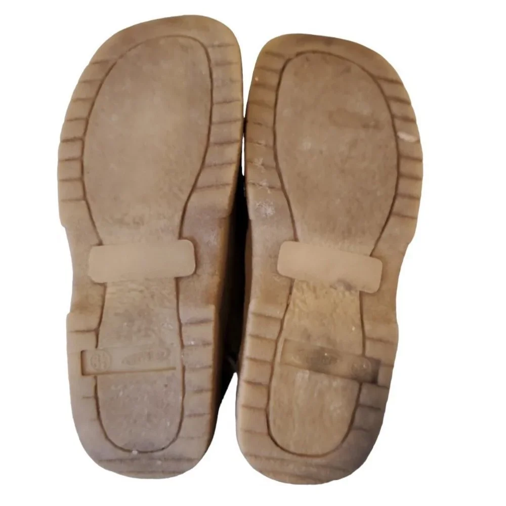 Vintage 90s Chunky Platform Shoes Slipon Suede Army Green Chukka Loafer Sz‎ 8.5